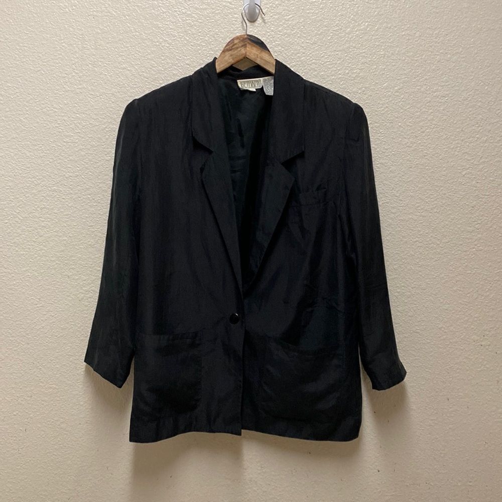 Vintage Silk Blazer Large